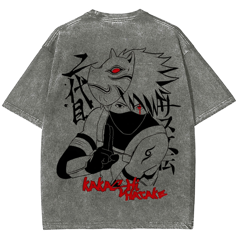 Naturo 𝑲𝒂𝒌𝒂𝒔𝒉𝒊 𝑯𝒂𝒕𝒂𝒌𝒆 Unisex Fit Washed T-Shirt 2505011258