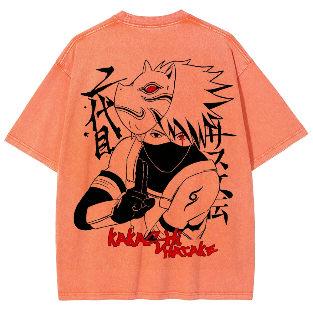 Naturo 𝑲𝒂𝒌𝒂𝒔𝒉𝒊 𝑯𝒂𝒕𝒂𝒌𝒆 Unisex Fit Washed T-Shirt 2505011258