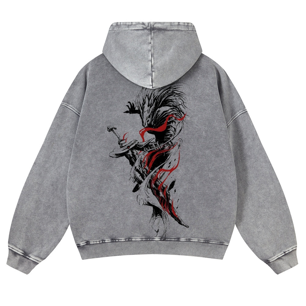 Elden Ring Casual Washed Hoodies 2506023721