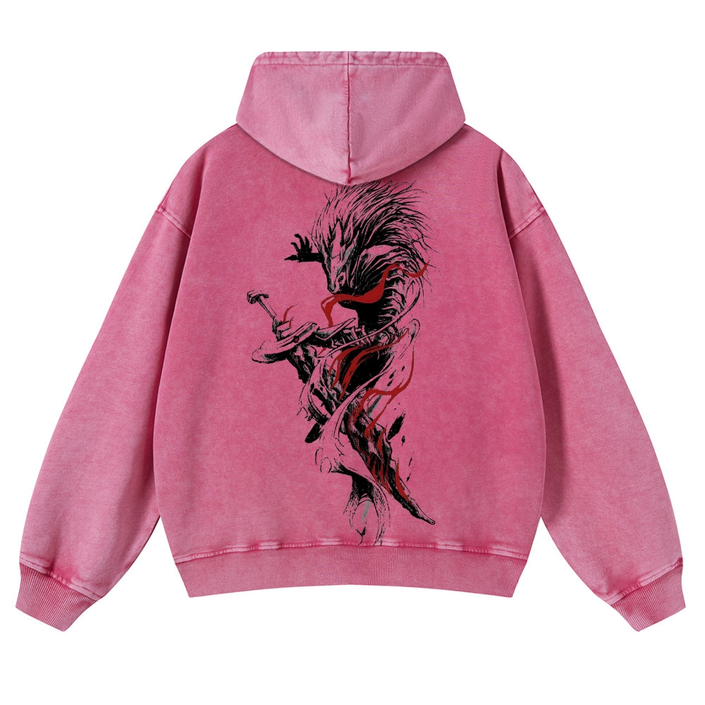 Elden Ring Casual Washed Hoodies 2506023721