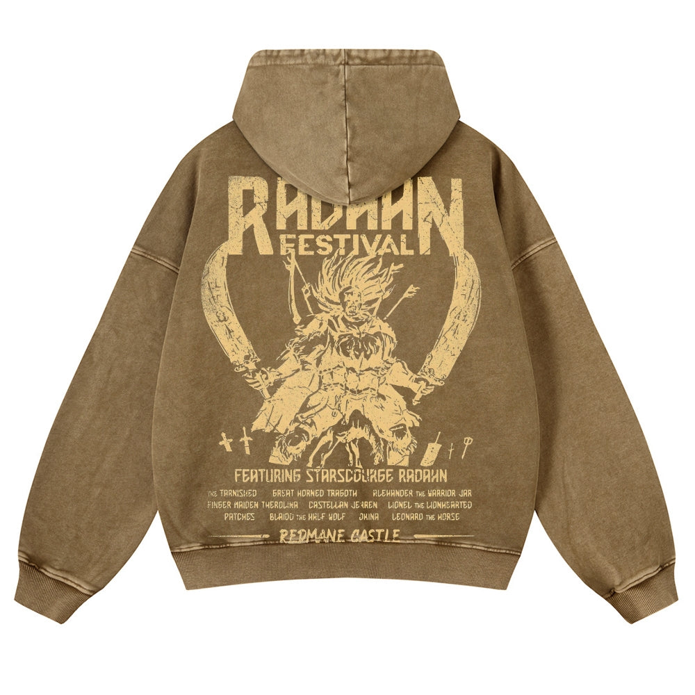 Elden Ring Casual Washed Hoodies 2506023731