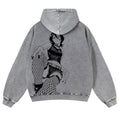 Bleach Vintage Rukia Kuchiki  Casual Washed Hoodies 2506023923