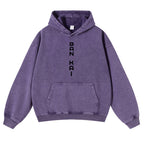 Bleach Vintage Rukia Kuchiki  Casual Washed Hoodies 2506023923