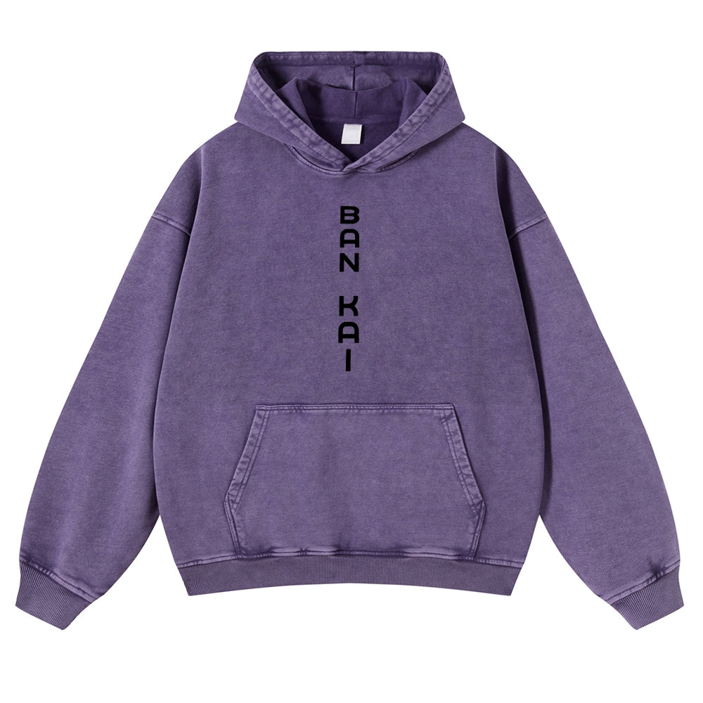 Bleach Vintage Rukia Kuchiki  Casual Washed Hoodies 2506023923