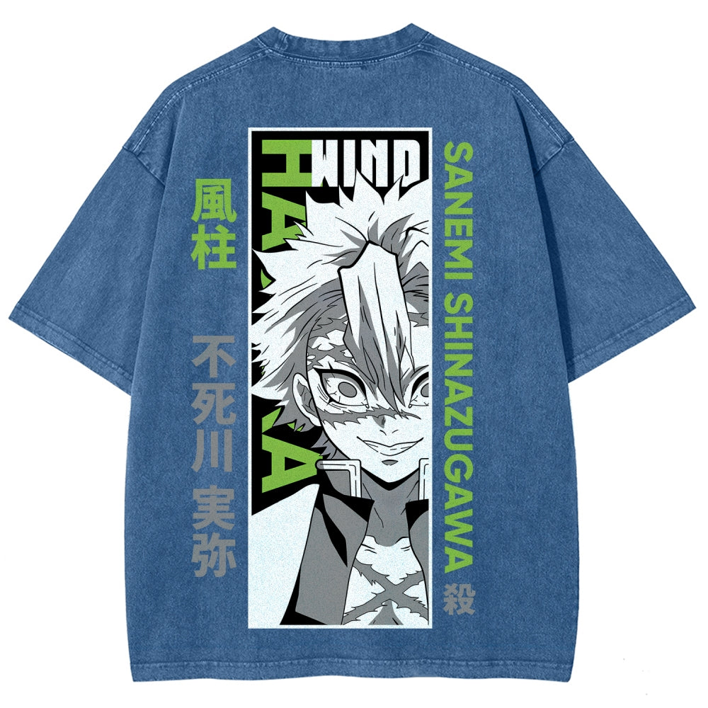 Demon Slayer Unisex Fit Washed T-Shirt 2507024148