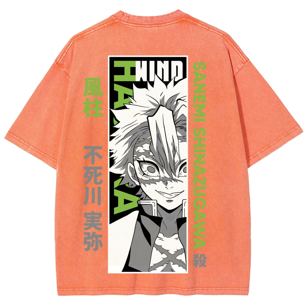 Demon Slayer Unisex Fit Washed T-Shirt 2507024148