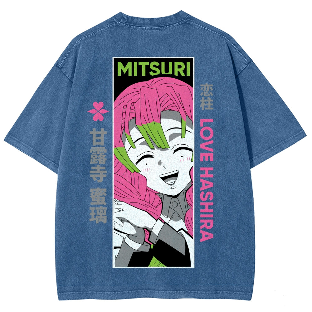 Demon Slayer Unisex Fit Washed T-Shirt 2507024154