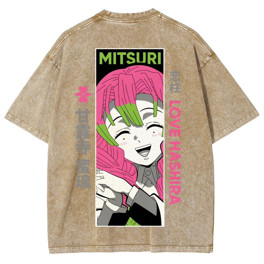 Demon Slayer Unisex Fit Washed T-Shirt 2507024154