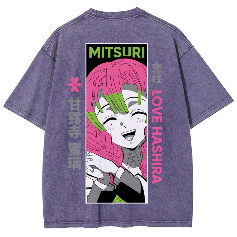 Demon Slayer Unisex Fit Washed T-Shirt 2507024154