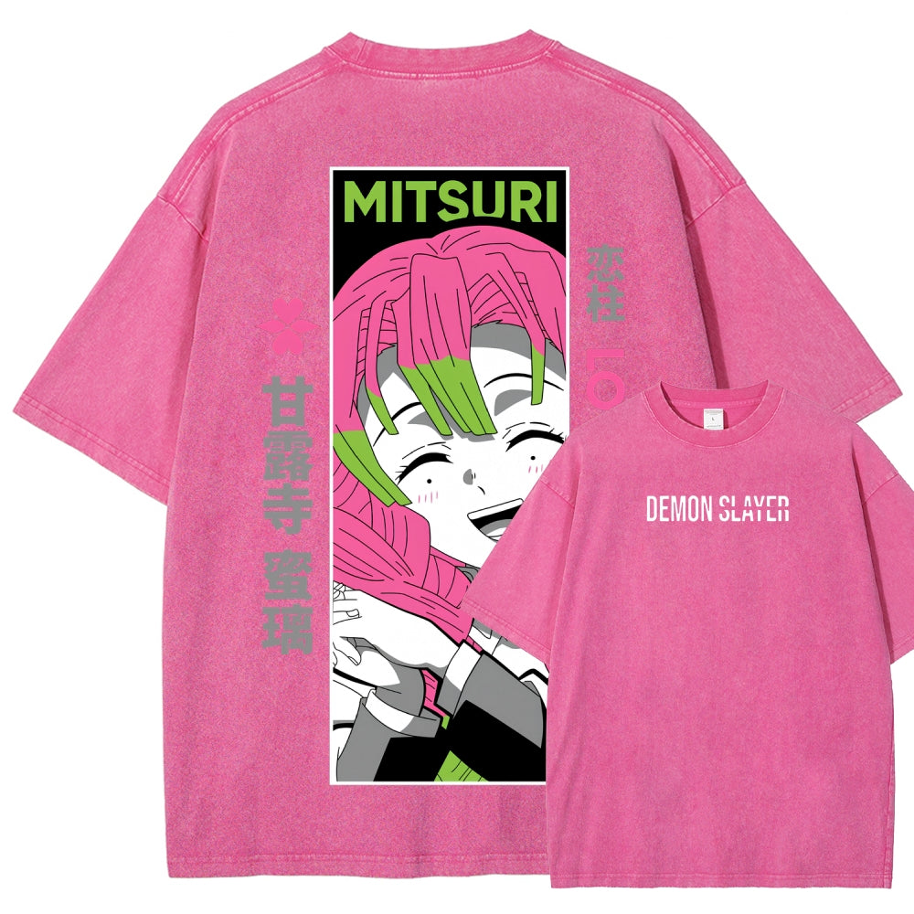Demon Slayer Unisex Fit Washed T-Shirt 2507024154