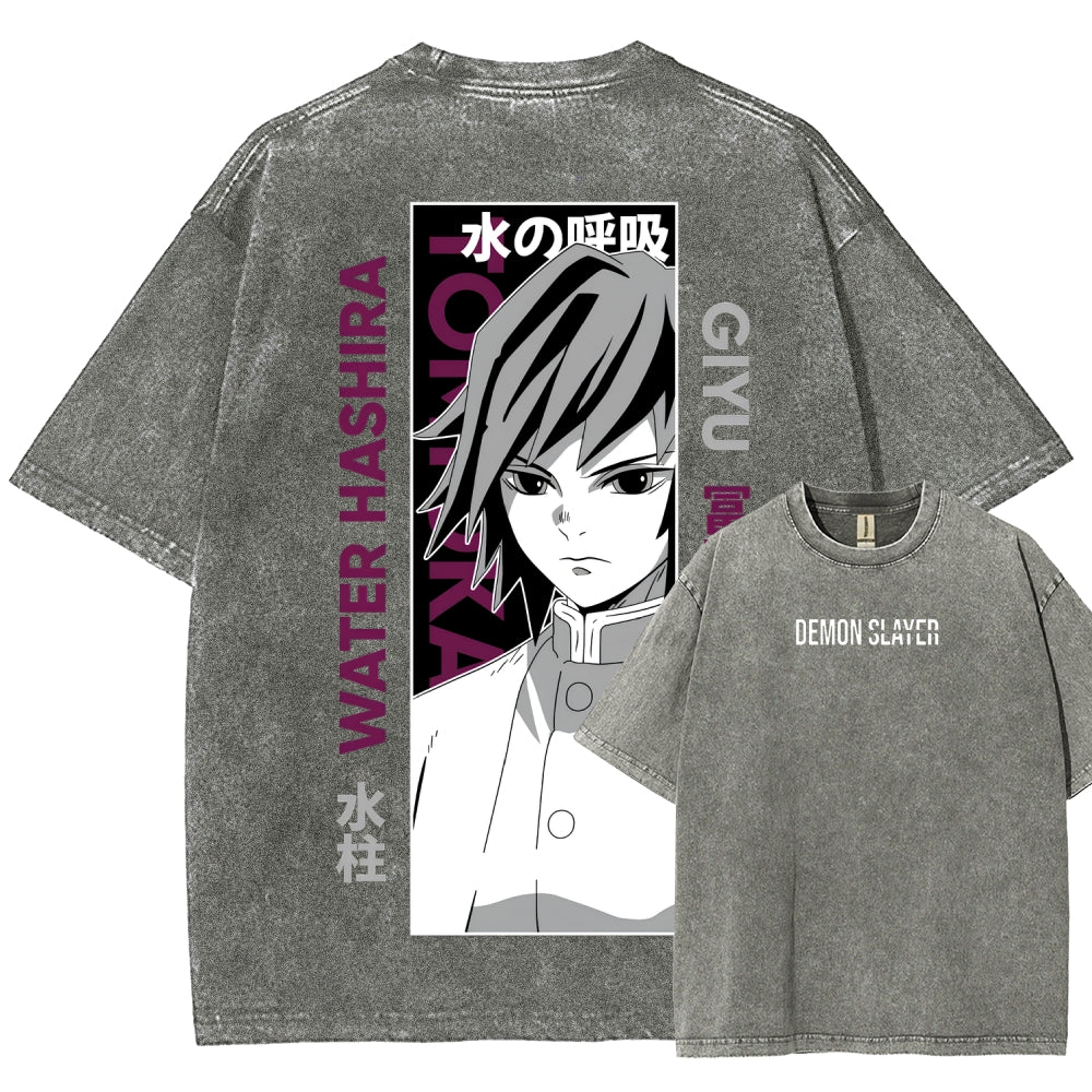 Demon Slayer Unisex Fit Washed T-Shirt 2507024156