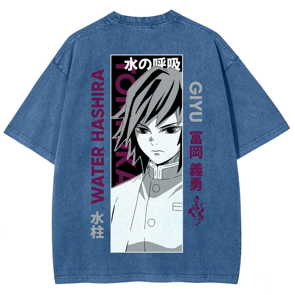 Demon Slayer Unisex Fit Washed T-Shirt 2507024156