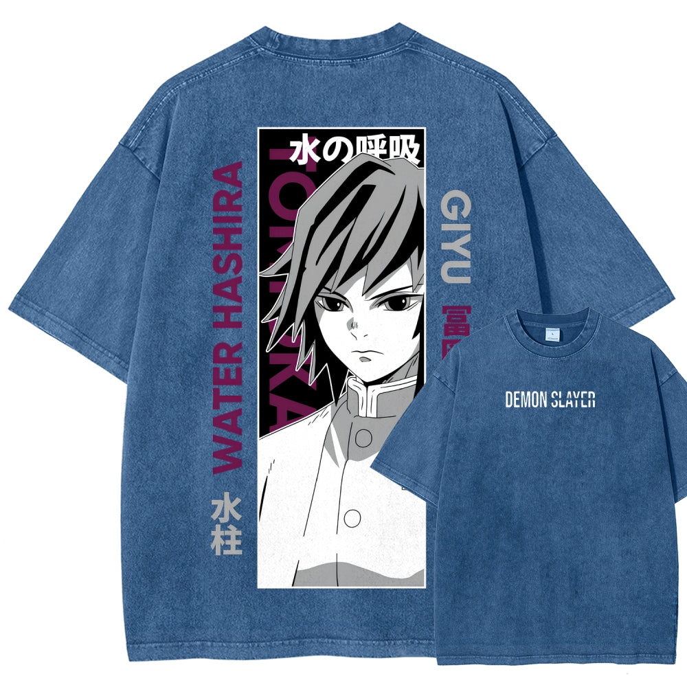 Demon Slayer Unisex Fit Washed T-Shirt 2507024156