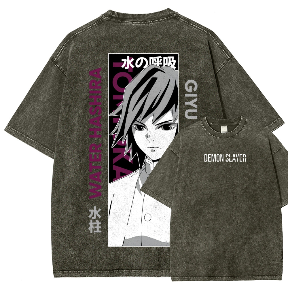 Demon Slayer Unisex Fit Washed T-Shirt 2507024156