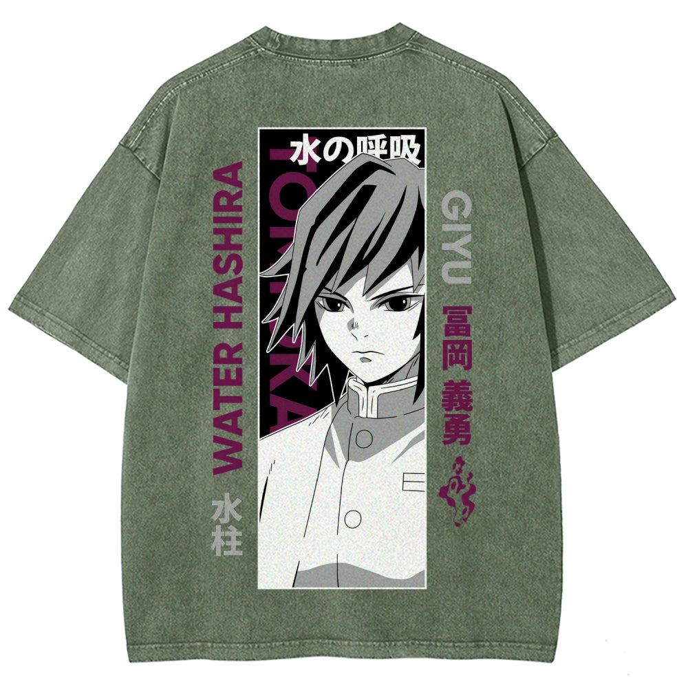 Demon Slayer Unisex Fit Washed T-Shirt 2507024156