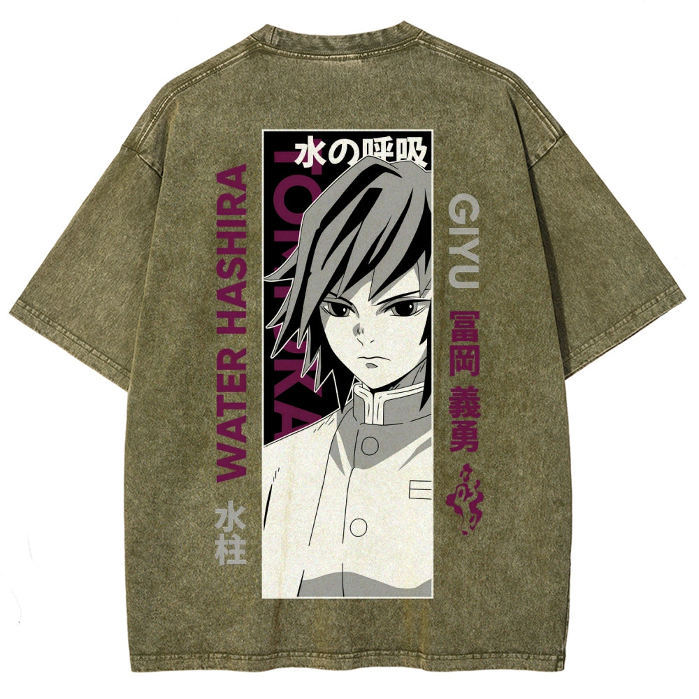 Demon Slayer Unisex Fit Washed T-Shirt 2507024156