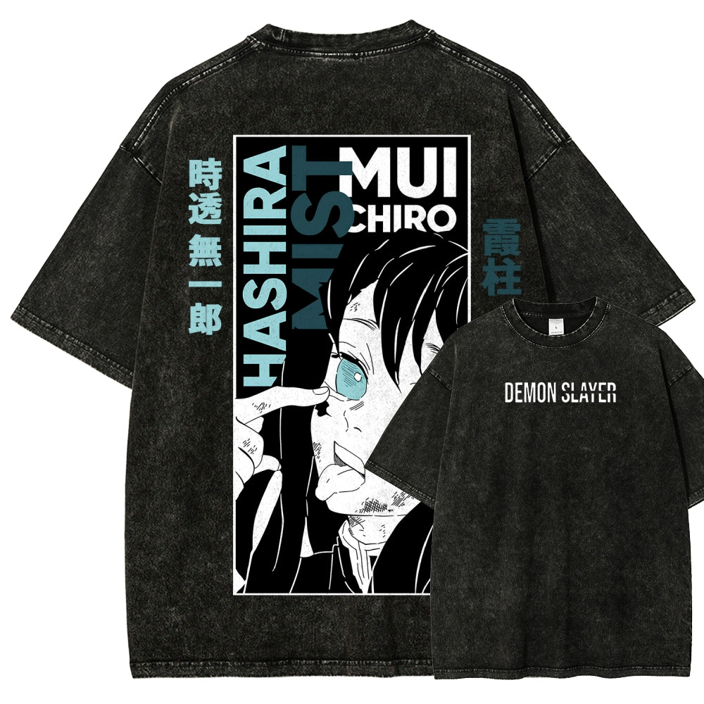 Demon Slayer Demon Slayer Unisex Fit Washed T-Shirt 2507024210