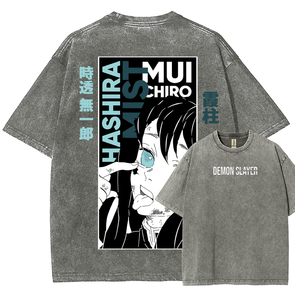 Demon Slayer Demon Slayer Unisex Fit Washed T-Shirt 2507024210