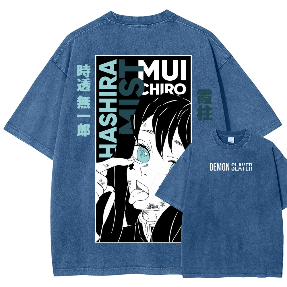 Demon Slayer Demon Slayer Unisex Fit Washed T-Shirt 2507024210