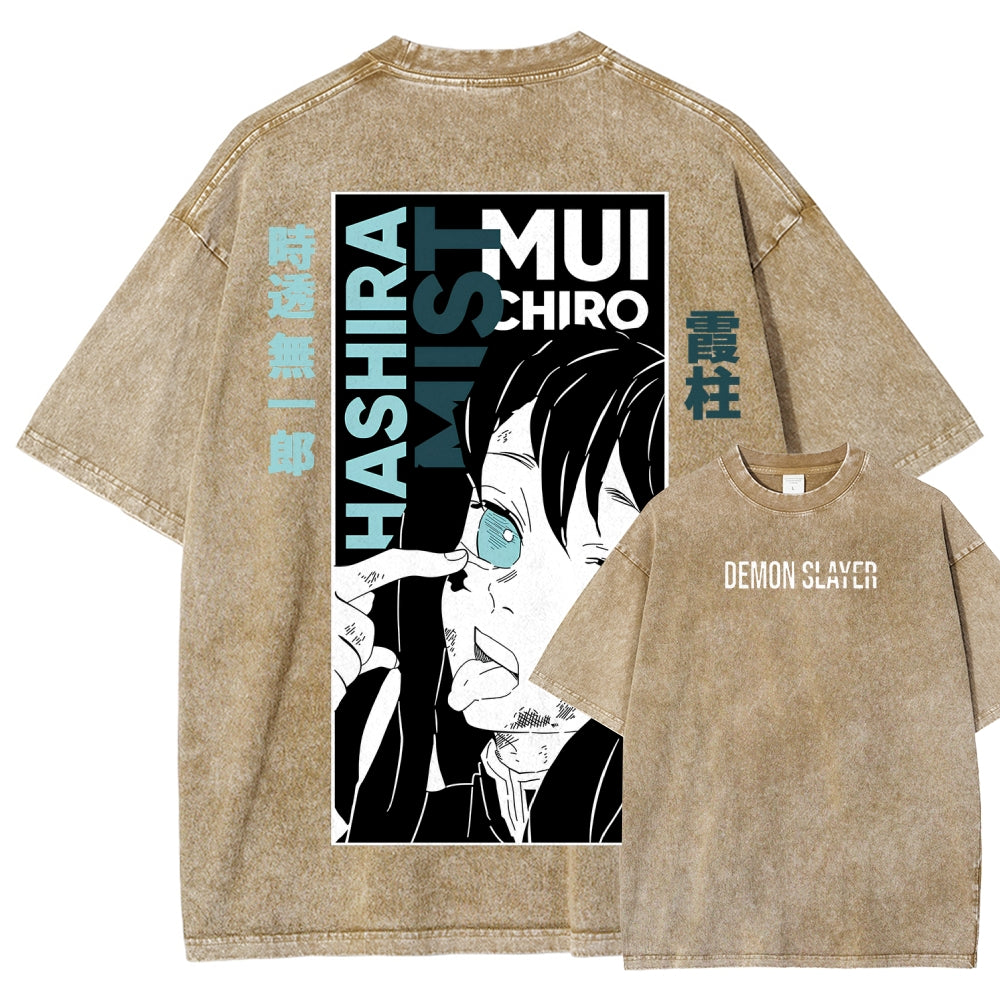 Demon Slayer Demon Slayer Unisex Fit Washed T-Shirt 2507024210