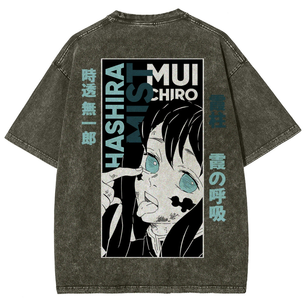 Demon Slayer Demon Slayer Unisex Fit Washed T-Shirt 2507024210
