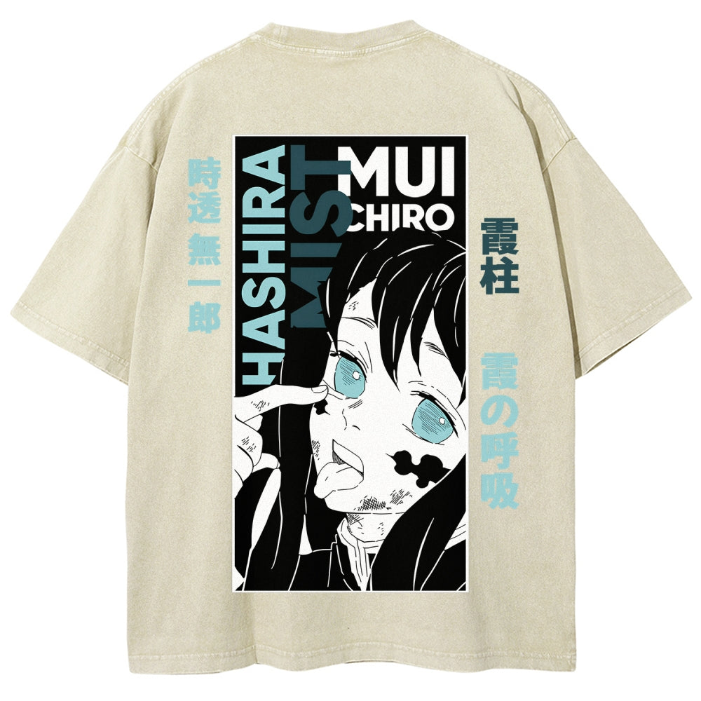 Demon Slayer Demon Slayer Unisex Fit Washed T-Shirt 2507024210
