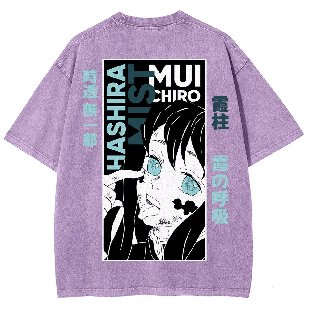 Demon Slayer Demon Slayer Unisex Fit Washed T-Shirt 2507024210