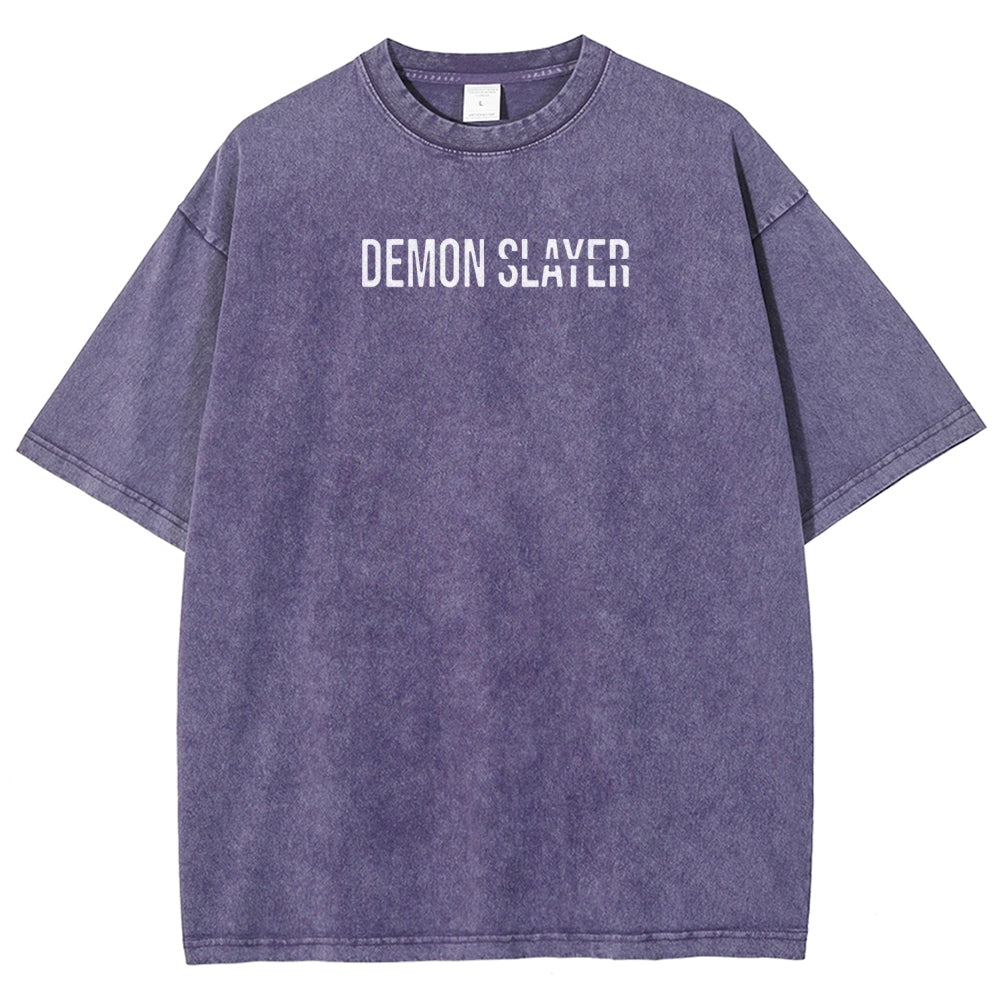 Demon Slayer Demon Slayer Unisex Fit Washed T-Shirt 2507024210