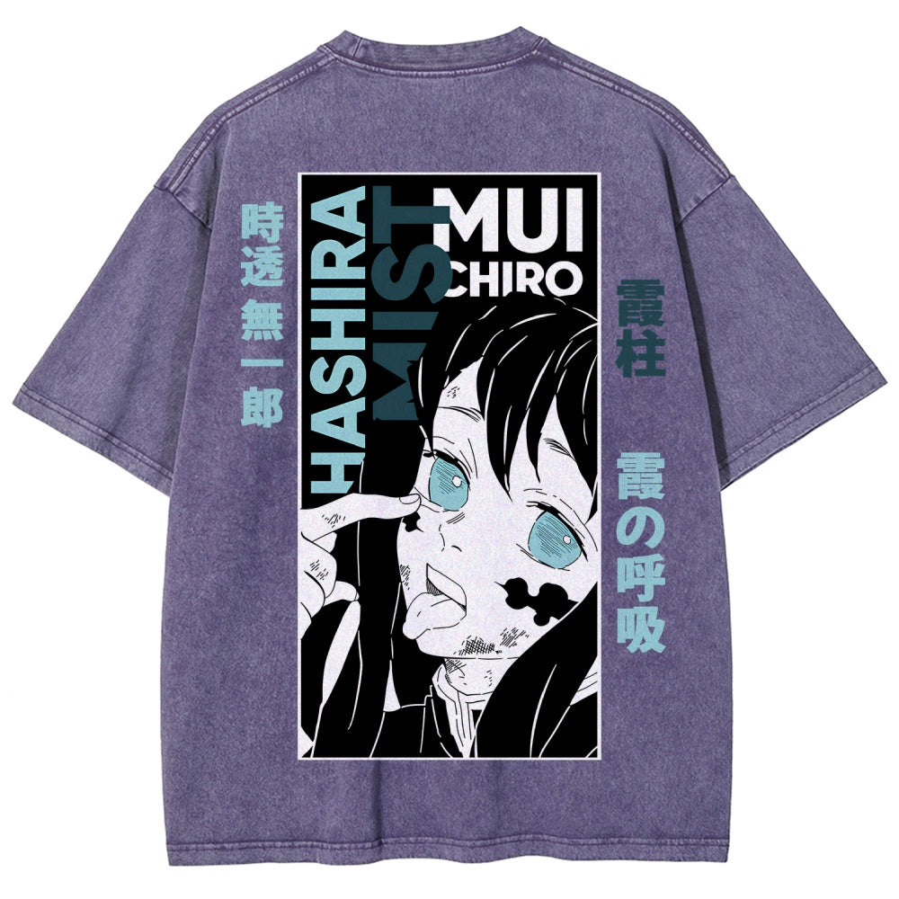 Demon Slayer Demon Slayer Unisex Fit Washed T-Shirt 2507024210