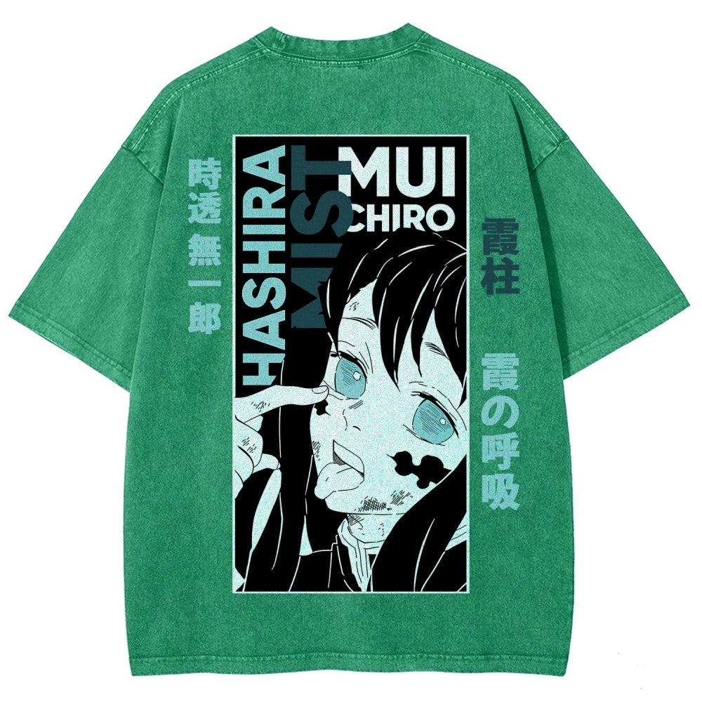 Demon Slayer Demon Slayer Unisex Fit Washed T-Shirt 2507024210