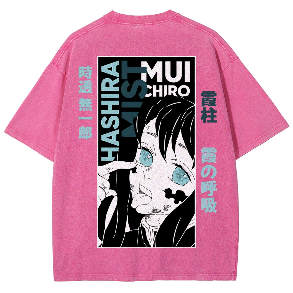 Demon Slayer Demon Slayer Unisex Fit Washed T-Shirt 2507024210