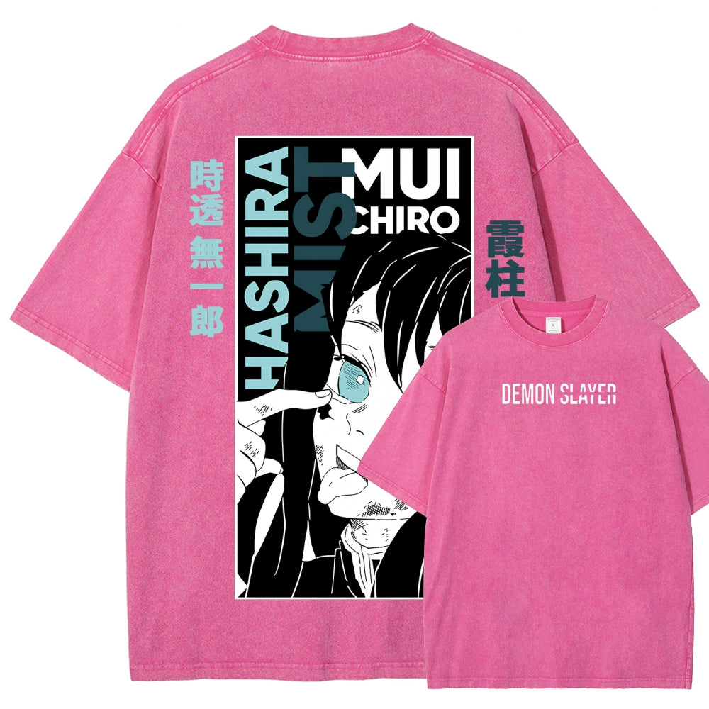 Demon Slayer Demon Slayer Unisex Fit Washed T-Shirt 2507024210