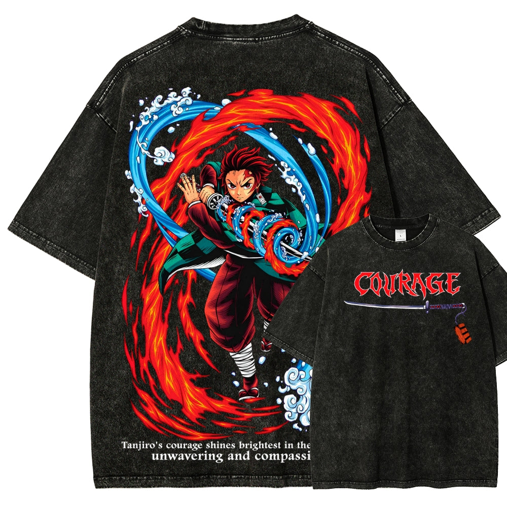 Demon Slayer Unisex Fit Washed T-Shirt 2507028450