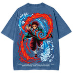 Demon Slayer Unisex Fit Washed T-Shirt 2507028450