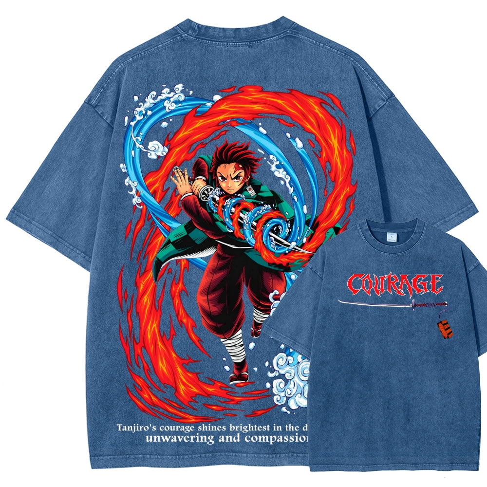 Demon Slayer Unisex Fit Washed T-Shirt 2507028450
