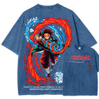 Demon Slayer Unisex Fit Washed T-Shirt 2507028450