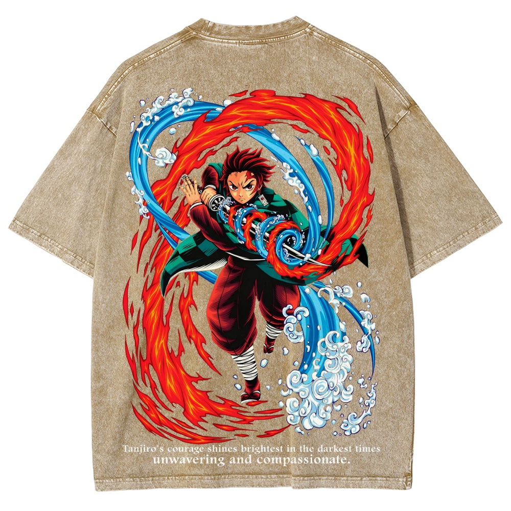 Demon Slayer Unisex Fit Washed T-Shirt 2507028450