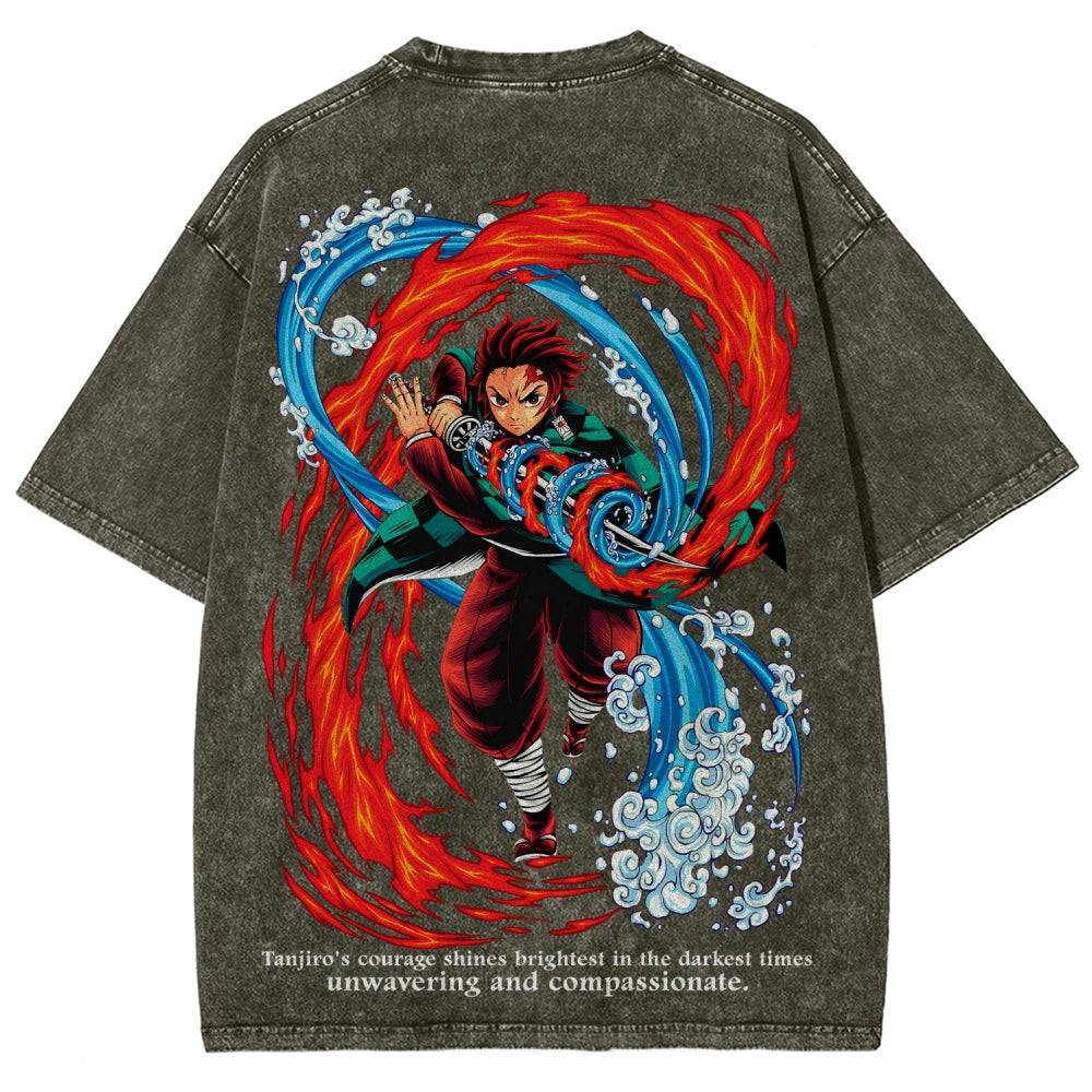 Demon Slayer Unisex Fit Washed T-Shirt 2507028450