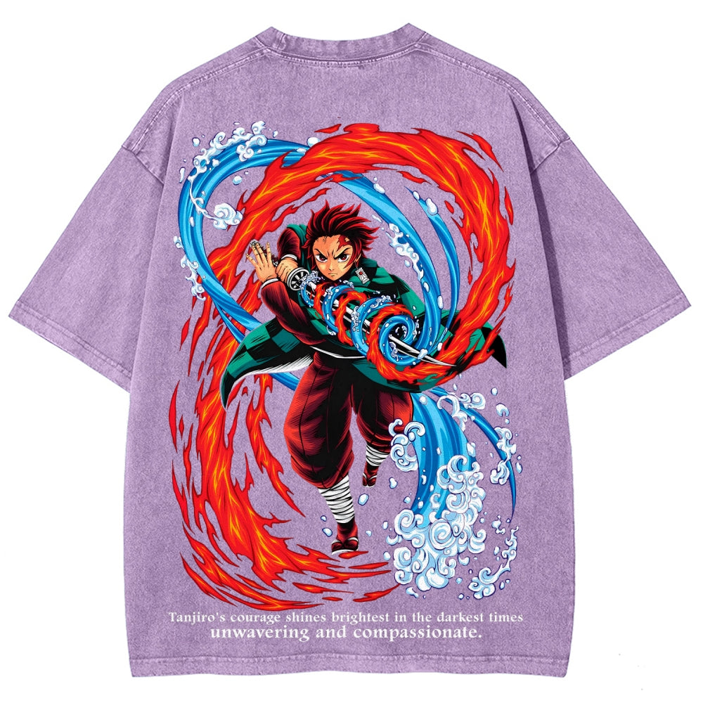 Demon Slayer Unisex Fit Washed T-Shirt 2507028450