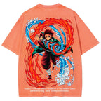 Demon Slayer Unisex Fit Washed T-Shirt 2507028450