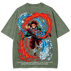 Demon Slayer Unisex Fit Washed T-Shirt 2507028450