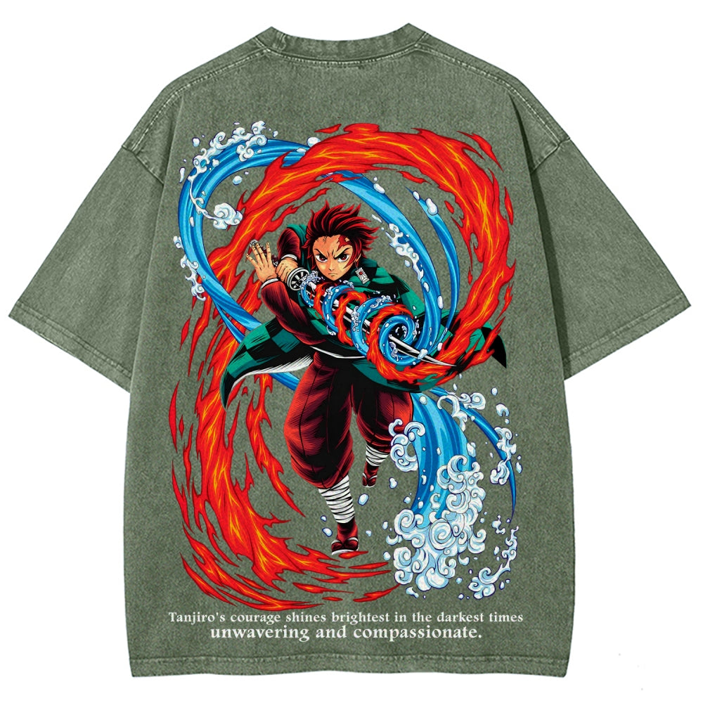 Demon Slayer Unisex Fit Washed T-Shirt 2507028450