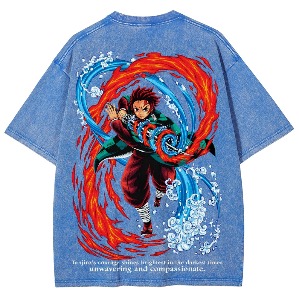 Demon Slayer Unisex Fit Washed T-Shirt 2507028450