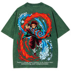 Demon Slayer Unisex Fit Washed T-Shirt 2507028450