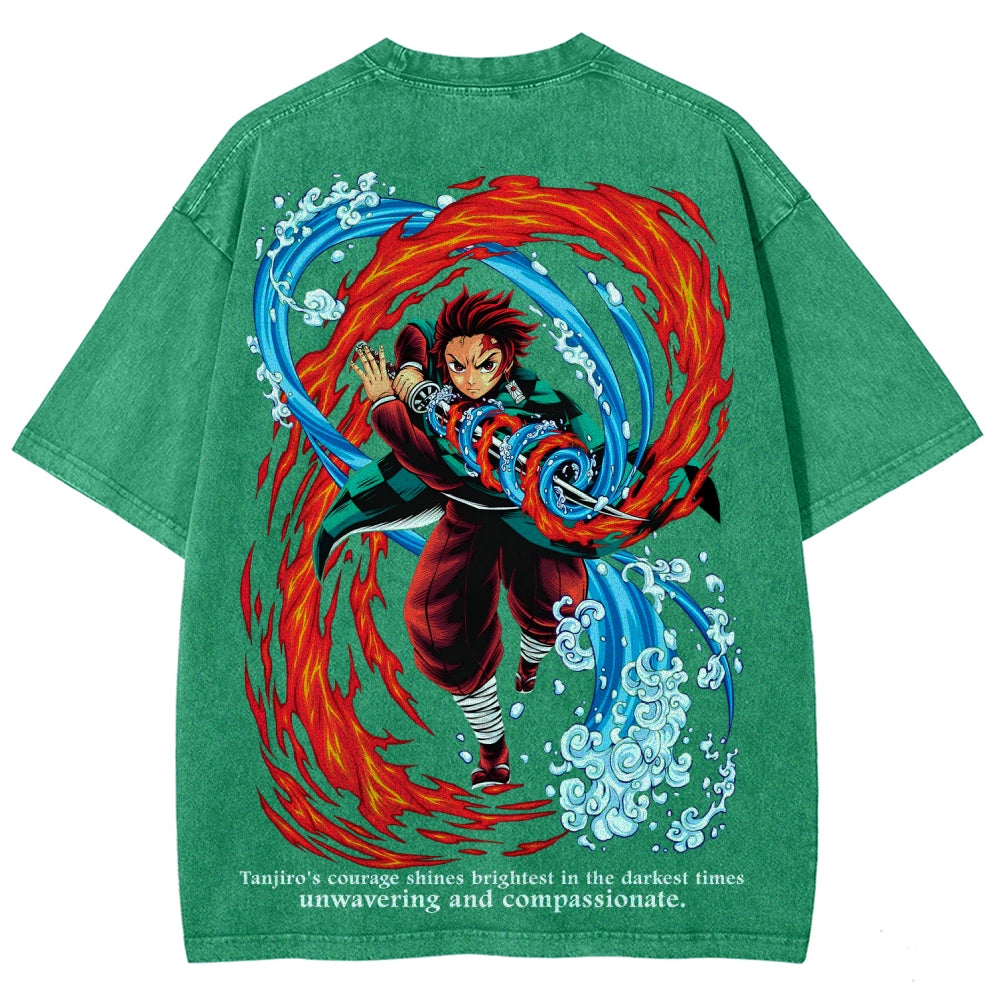Demon Slayer Unisex Fit Washed T-Shirt 2507028450