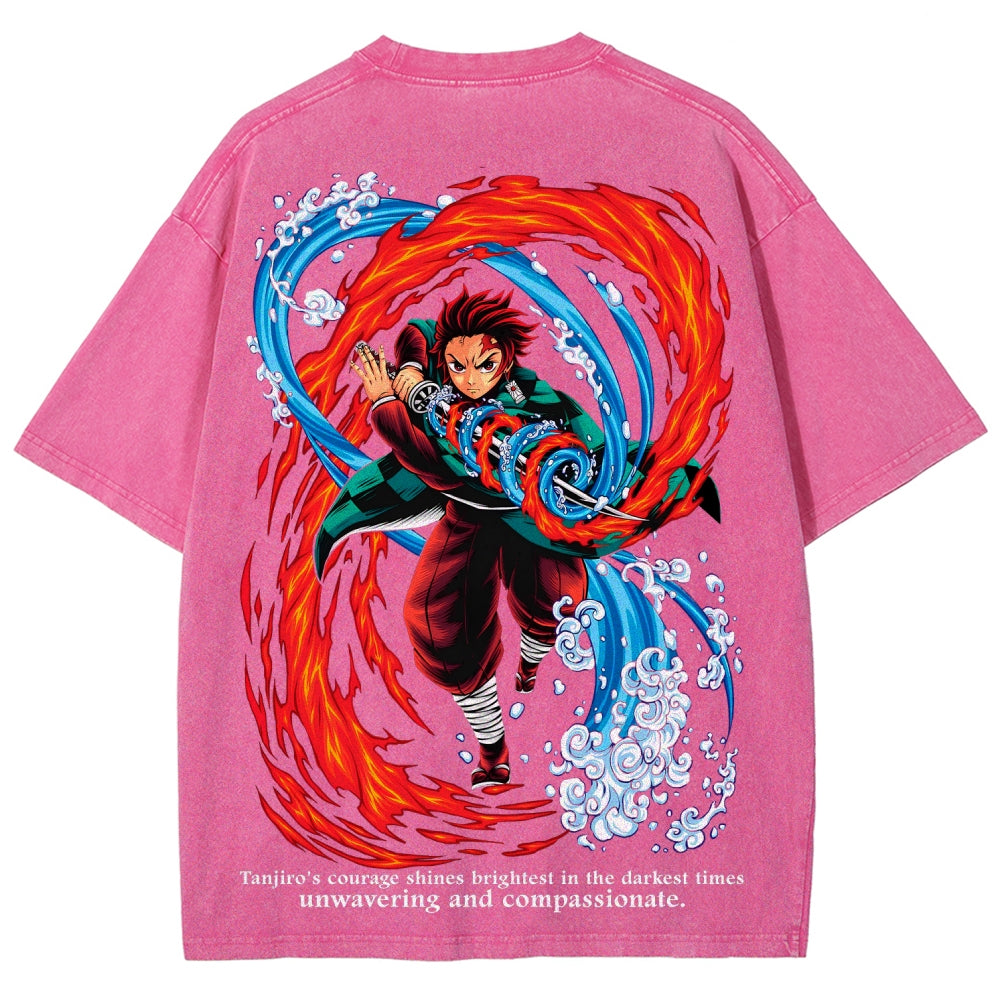 Demon Slayer Unisex Fit Washed T-Shirt 2507028450