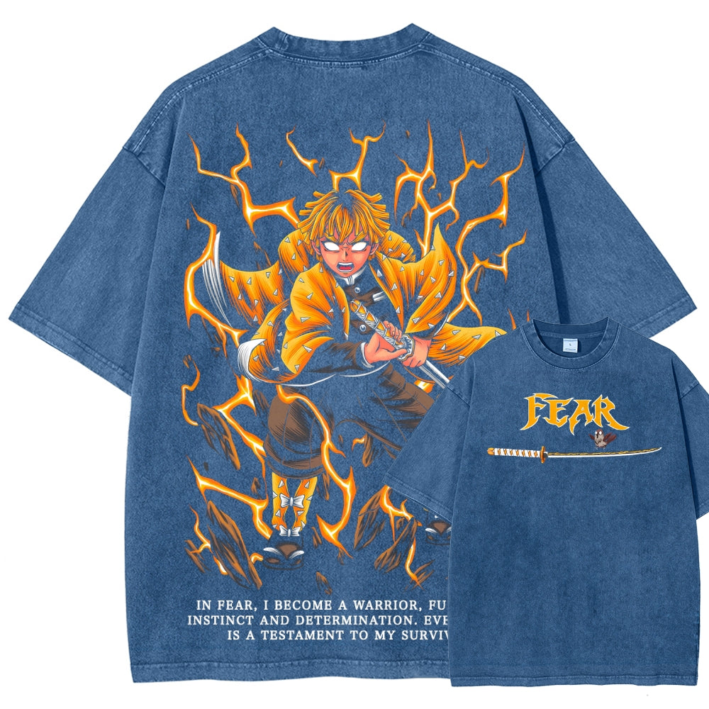 Demon Slayer Unisex Fit Washed T-Shirt 2507028455