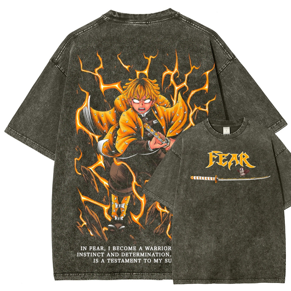 Demon Slayer Unisex Fit Washed T-Shirt 2507028455