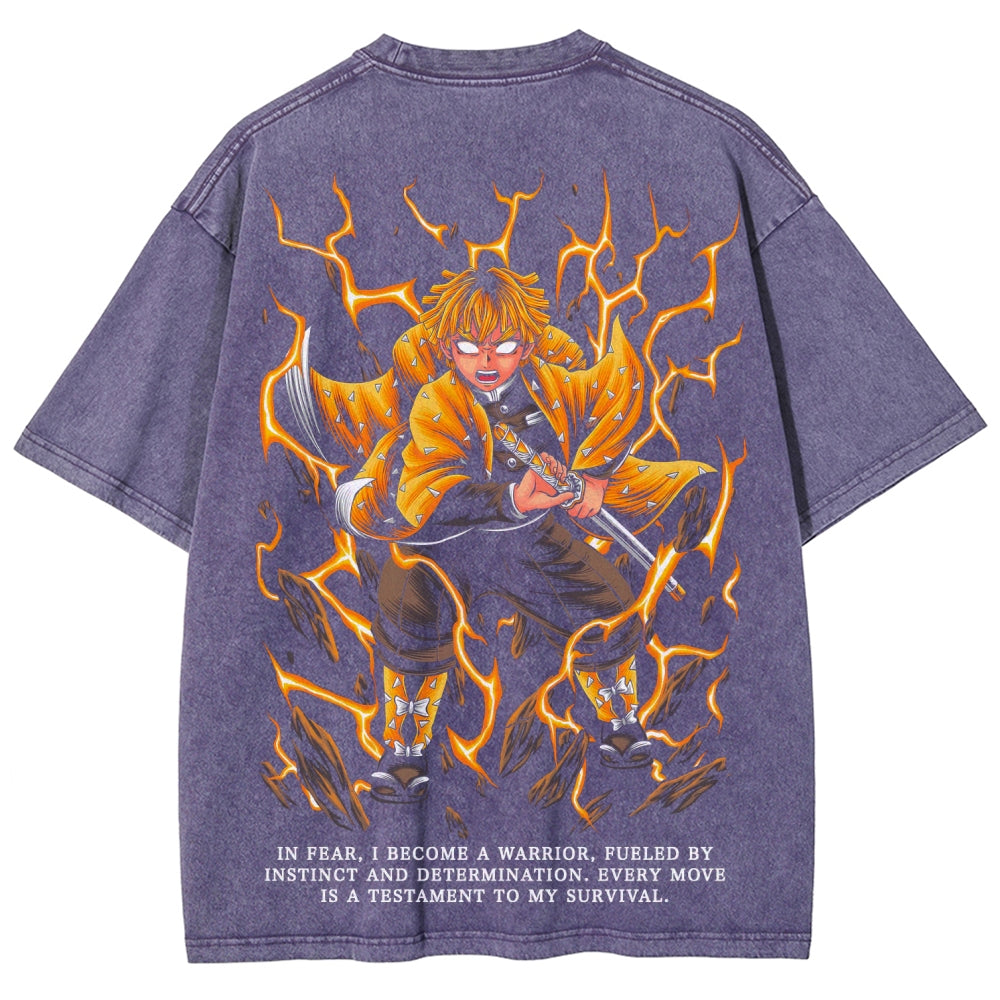 Demon Slayer Unisex Fit Washed T-Shirt 2507028455