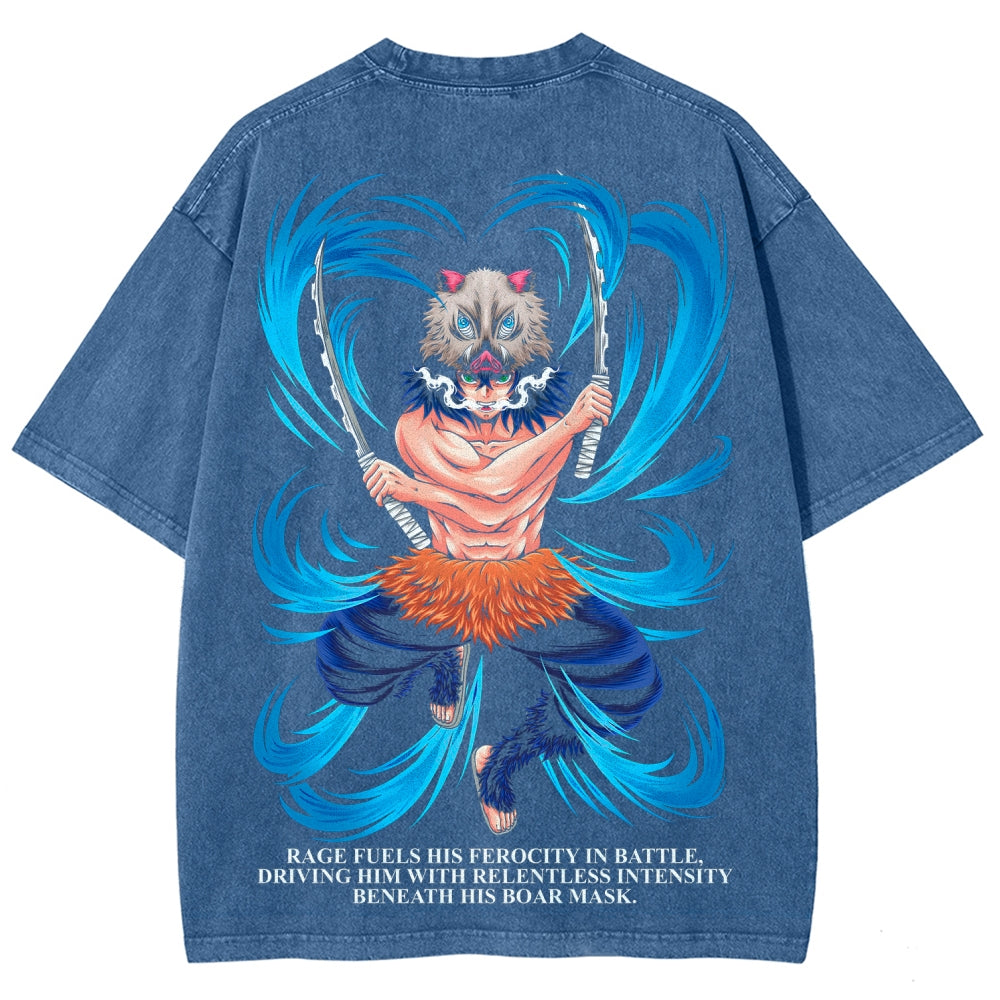 Demon Slayer Unisex Fit Washed T-Shirt 2507028459
